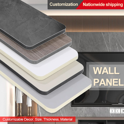 5mm / 8mm Interior Decorative PVC Marble Sheet Bamboo Charcoal Wall Board