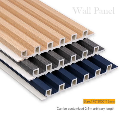 Anti Corrosion 3D Wood Plastic Fluted Wall Panel Grille