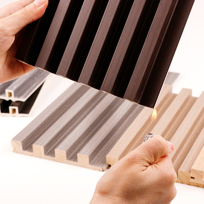 Grooved PVC Wood Plastic Composite Decking Boards 8mm