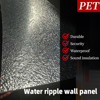 HAUSTIER 3D Bambusholzkohlen-mit hoher Dichte hölzerne Wand des Wasser-Kräuselungs-Furnierholz-8mm