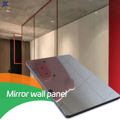 Bambushochglanz-Spiegel-Wand holzkohlen-Kohlenstoff-Crystal Panel Waterproofs PETG